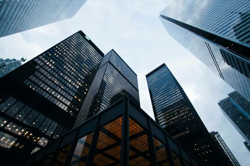 Glass office towers